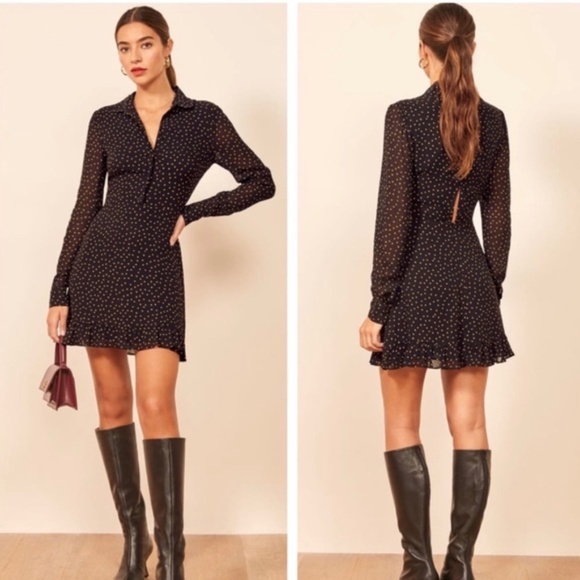 Reformation Dresses & Skirts - Reformation Lady Monti Mini Black Dress Size 8